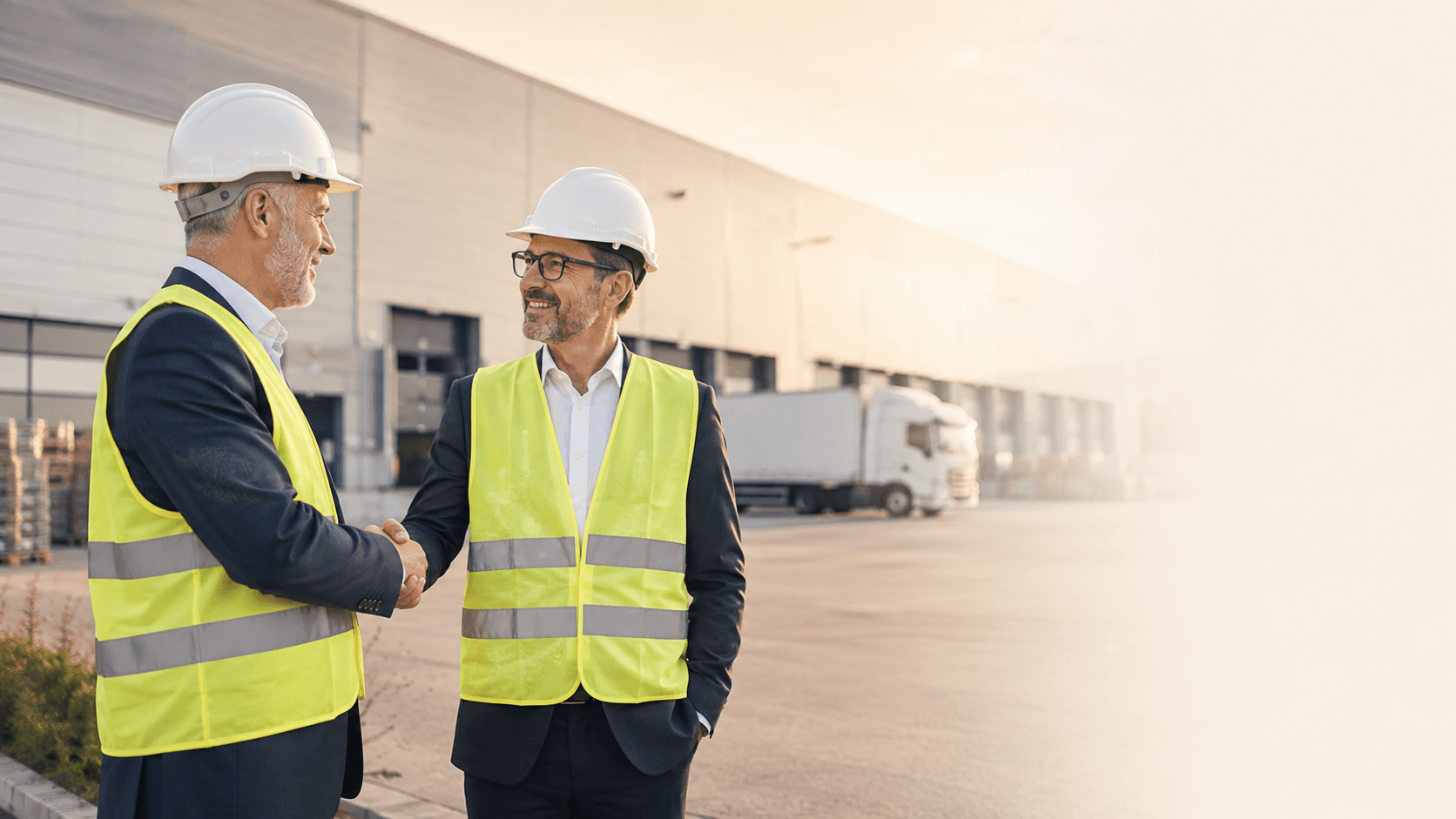 Professionals discussing a business partnership